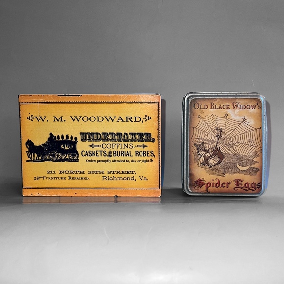 Set of 2 Halloween Storage Tins - Picture 1 of 7